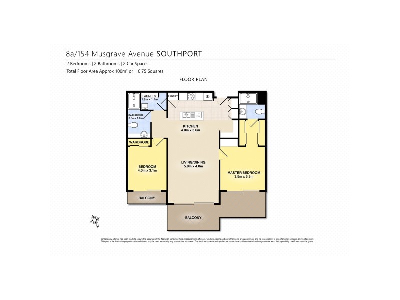 8a/154 Musgrave Avenue, Southport QLD 4215 Floorplan