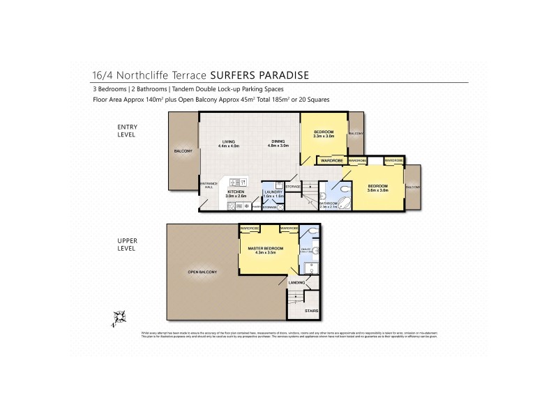 16/4 Northcliffe Terrace, Surfers Paradise QLD 4217 Floorplan