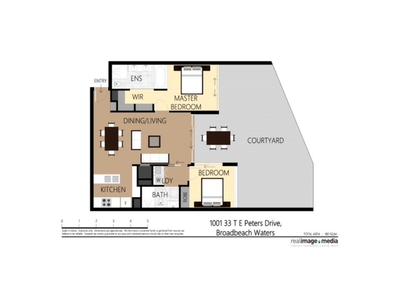 1001/33 T E Peters Drive, Broadbeach Waters QLD 4218 Floorplan