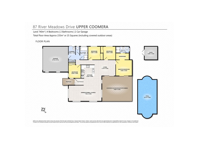 87 River Meadows Drive, Upper Coomera QLD 4209 Floorplan