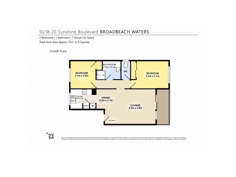 10/18-20 Sunshine Boulevard, Broadbeach Waters QLD 4218 Floorplan
