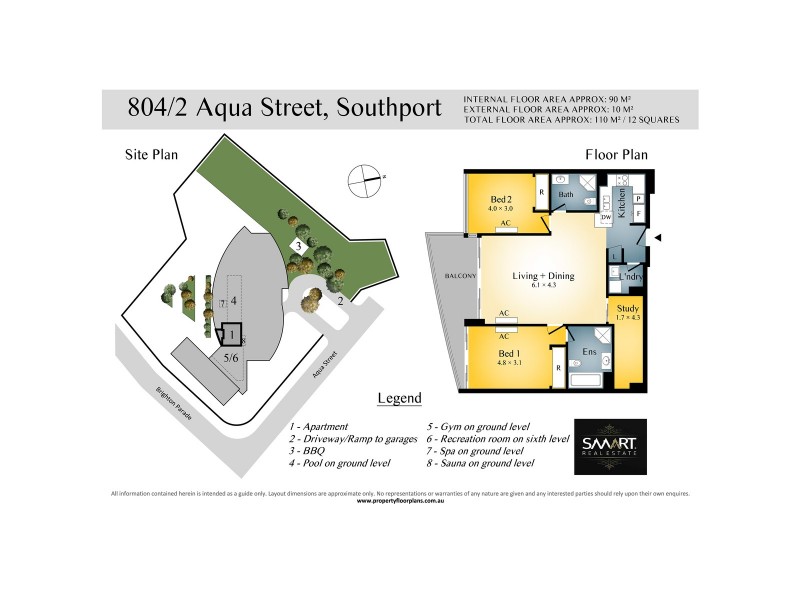 804/2 Aqua Street, Southport QLD 4215 Floorplan