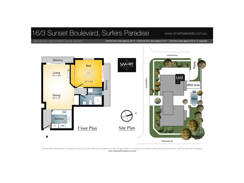 16/3 Sunset Boulevard, Surfers Paradise QLD 4217 Floorplan