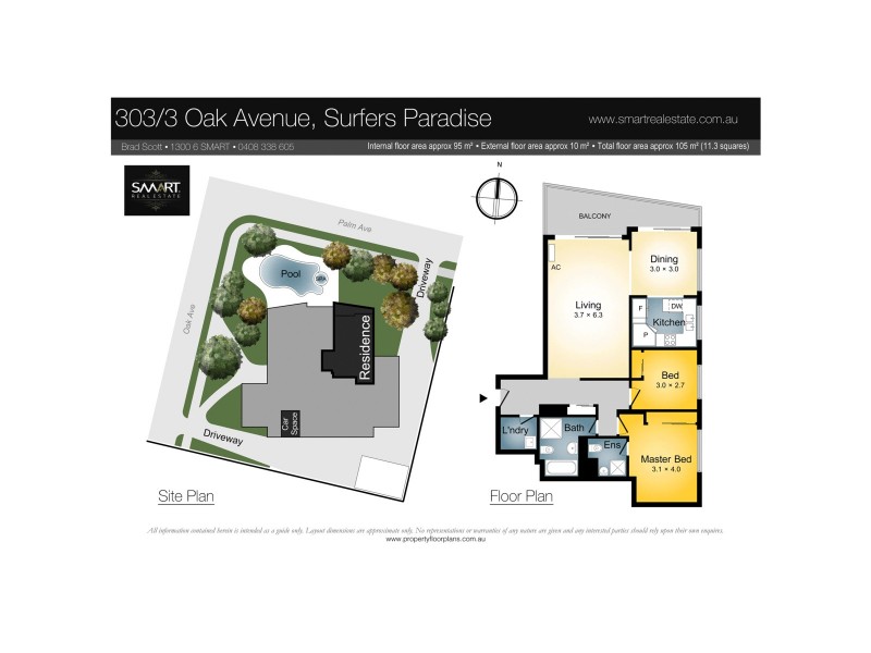 303/3 Oak Avenue, Surfers Paradise QLD 4217 Floorplan