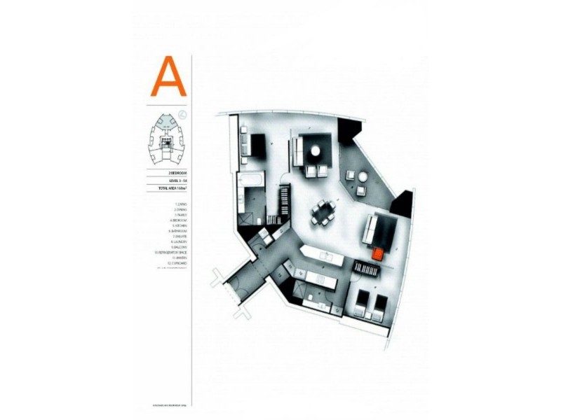 4004/9 ‘Q1′ Hamilton Avenue, Surfers Paradise QLD 4217 Floorplan