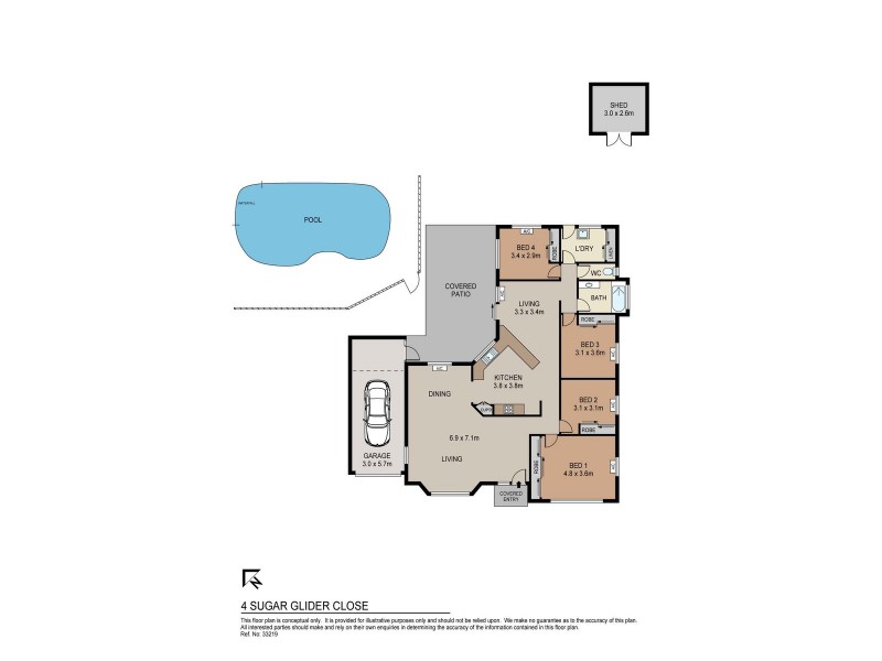 4 Sugar Glider Close, Kamerunga QLD 4870 Floorplan