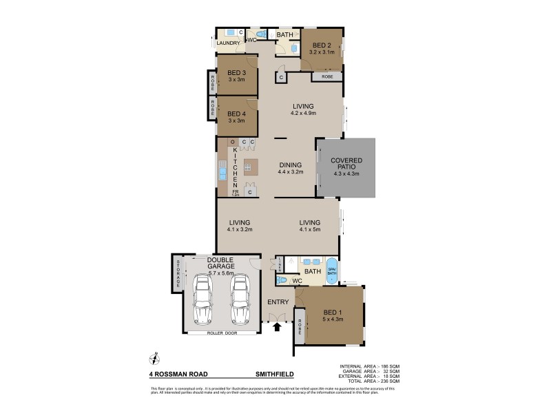 4 Rossmann Road, Smithfield QLD 4878 Floorplan