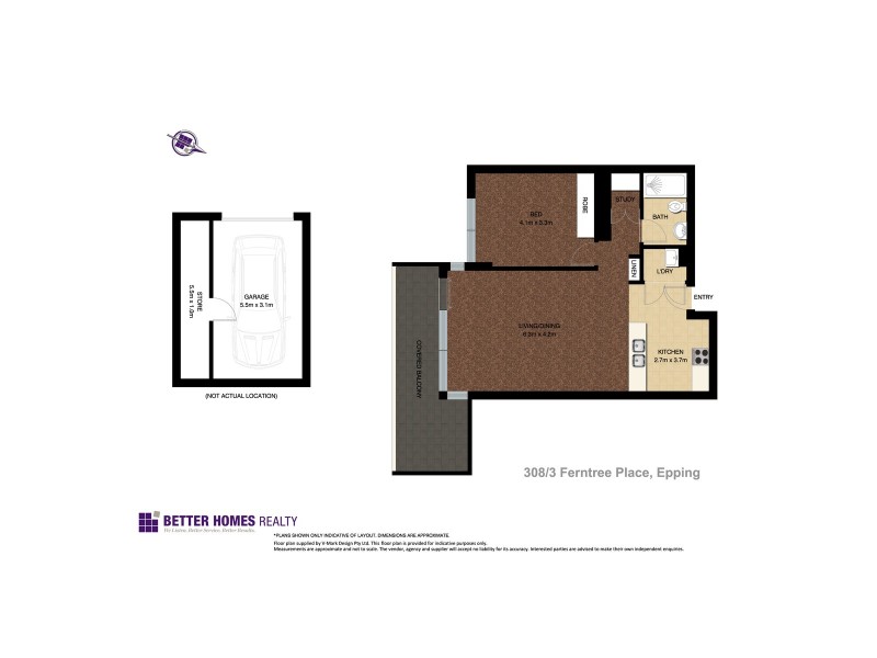 308/3 Ferntree Place, Epping NSW 2121 Floorplan