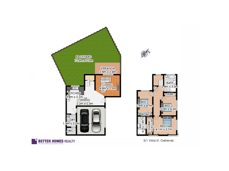 3/1 Vista Street, Oatlands NSW 2117 Floorplan