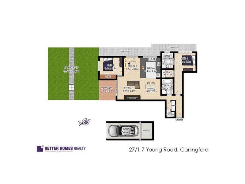 27/1-7 Young Road, Carlingford NSW 2118 Floorplan