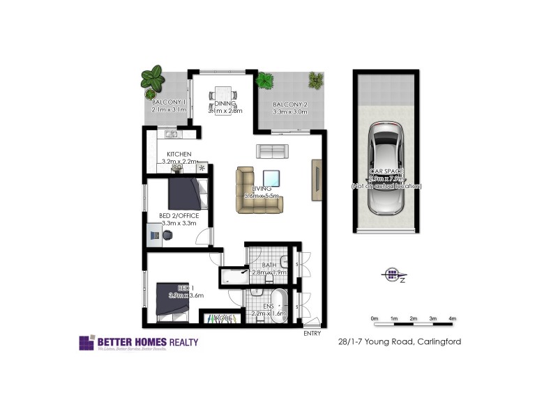 28/1-7 Young Road, Carlingford NSW 2118 Floorplan
