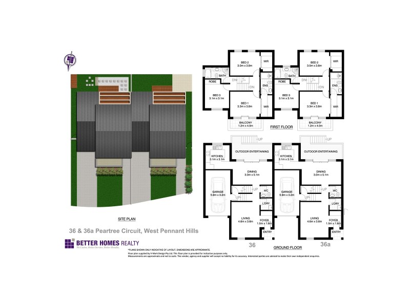 36 & 36A Peartree Circuit, West Pennant Hills NSW 2125 Floorplan