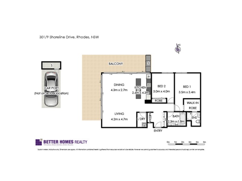 301/9 Shoreline Drive, Rhodes NSW 2138 Floorplan