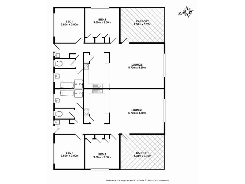 1&2/13 Latimer Street, Benalla VIC 3672 Floorplan