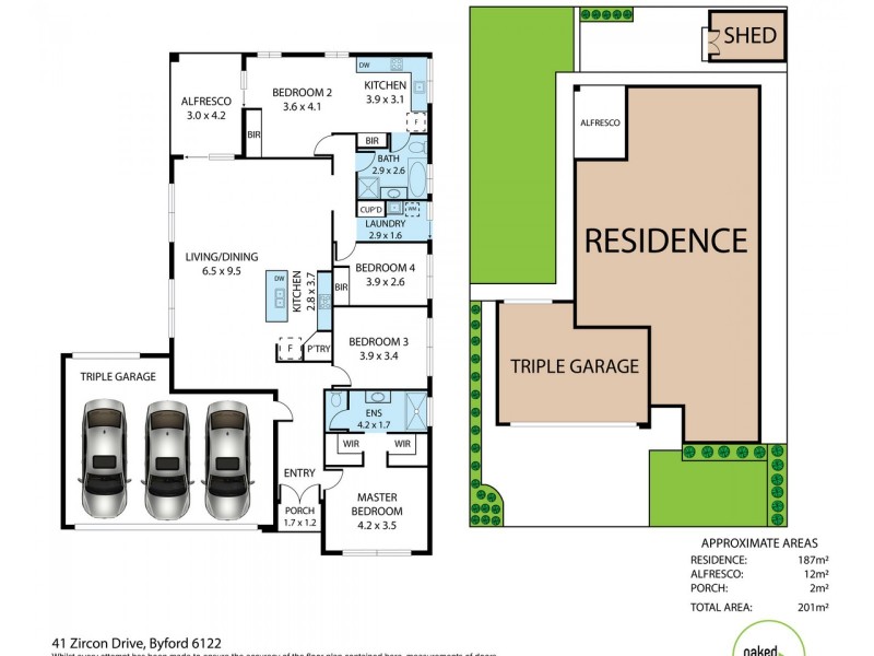 41 Zircon Drive, Byford WA 6122 Floorplan