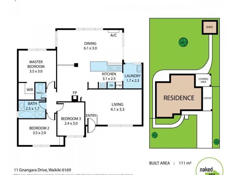 11 Gnangara Drive, Waikiki WA 6169 Floorplan