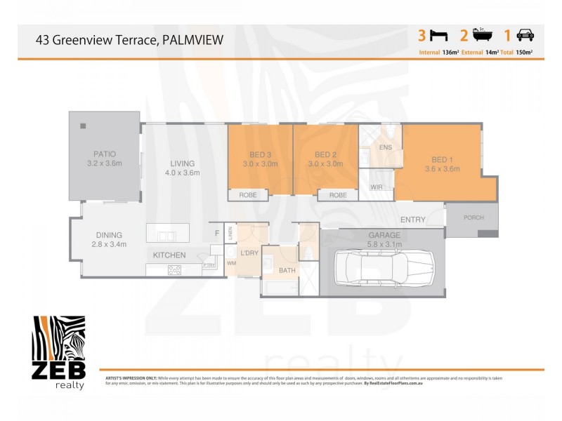 43 Greenview Terrace, Palmview QLD 4553 Floorplan