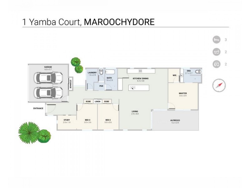 1 Yamba Court, Maroochydore QLD 4558 Floorplan