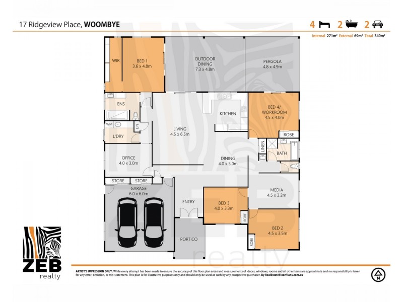 17 Ridgeview Place, Woombye QLD 4559 Floorplan