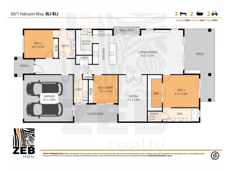 1 Halcyon Way, Bli Bli QLD 4560 Floorplan