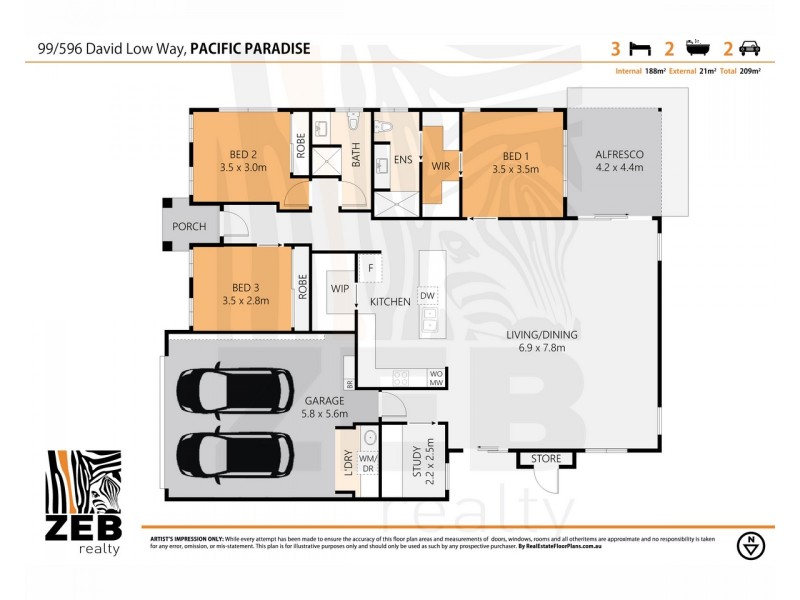 99/596 David Low Way, Pacific Paradise QLD 4564 Floorplan