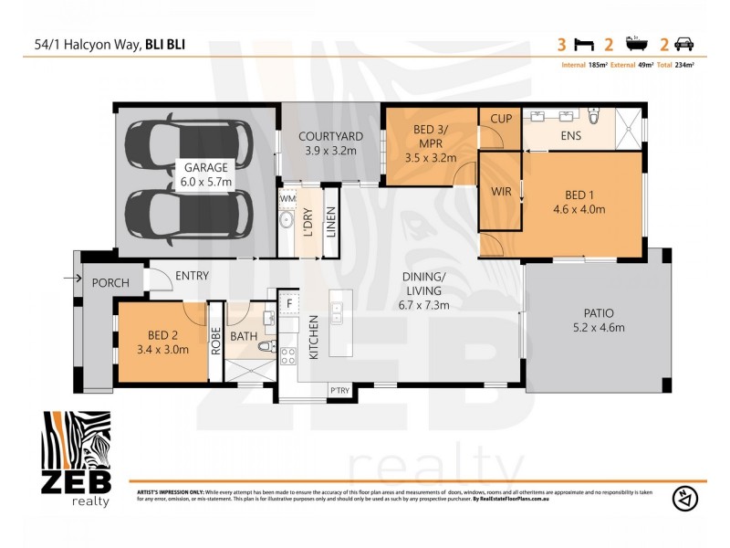 54/1 Halcyon Way, Bli Bli QLD 4560 Floorplan