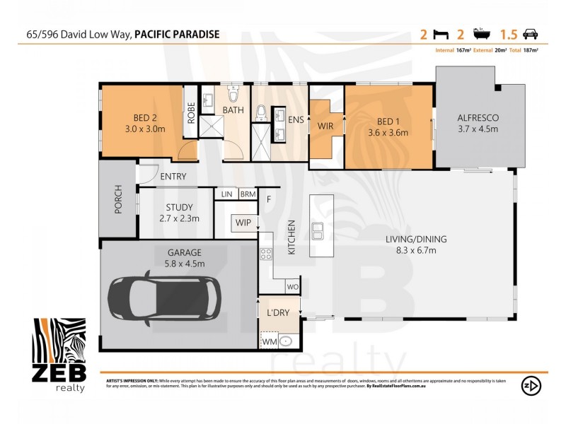 65/596 David Low Way, Pacific Paradise QLD 4564 Floorplan