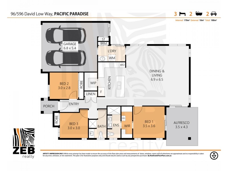96/596 David Low Way, Pacific Paradise QLD 4564 Floorplan