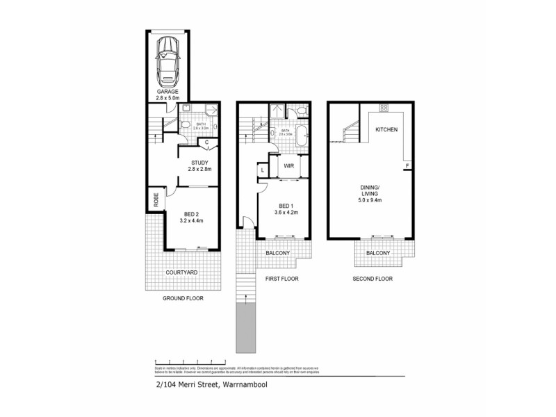 2/104 Merri Street, Warrnambool VIC 3280 Floorplan
