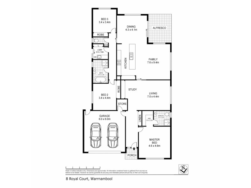 8 Royal Court, Warrnambool VIC 3280 Floorplan