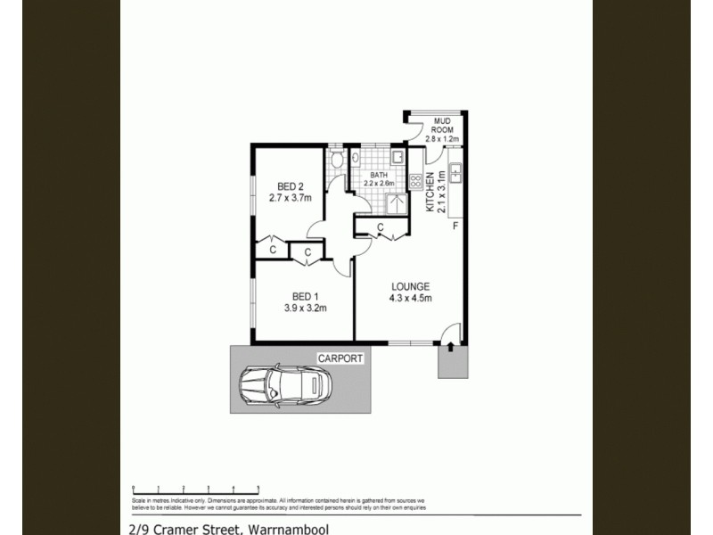 2/9 Cramer Street, Warrnambool VIC 3280 Floorplan