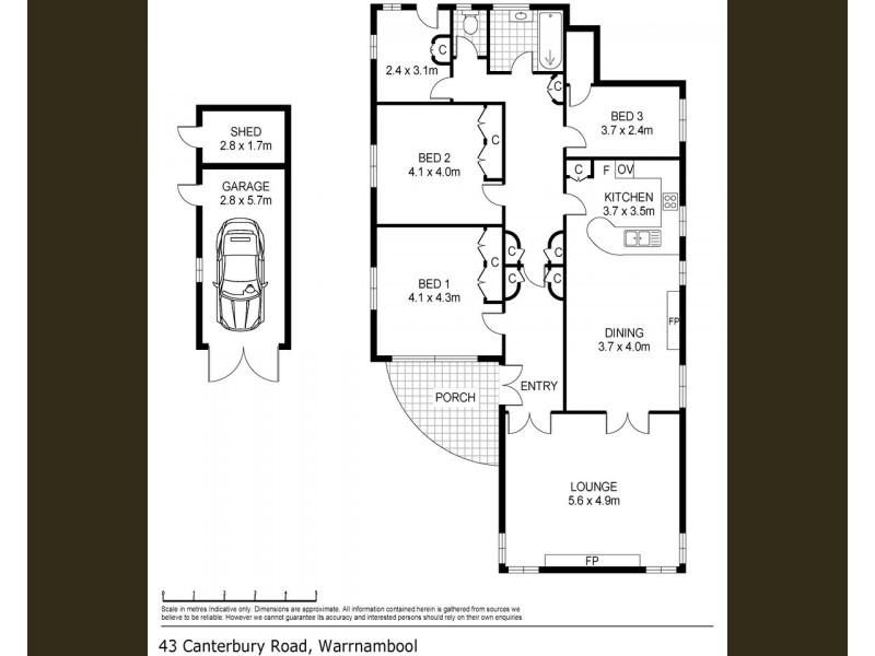 43 Canterbury Road, Warrnambool VIC 3280 Floorplan