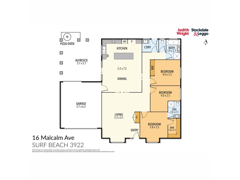 16 Malcalm Avenue, Surf Beach VIC 3922 Floorplan