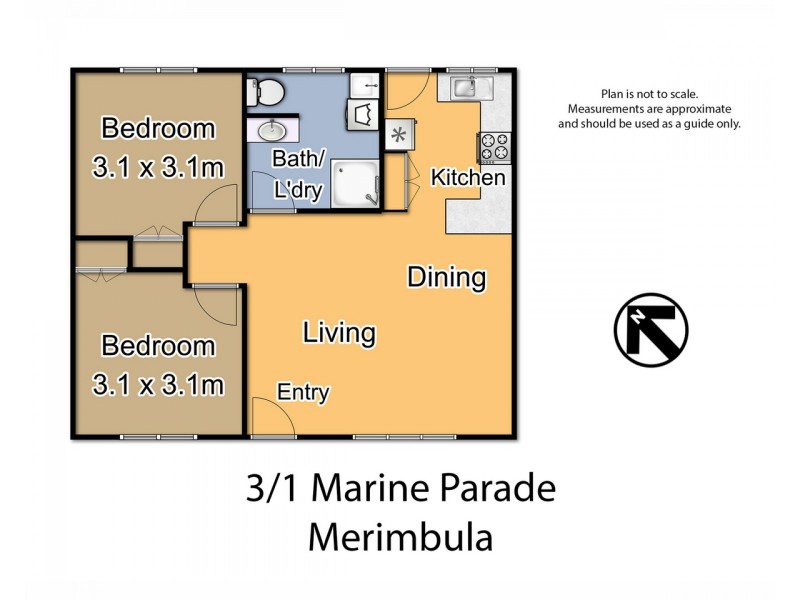 3/1 Marine Parade, Merimbula NSW 2548 Floorplan