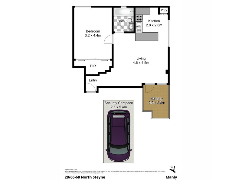 28/66 – 68 North Steyne, Manly NSW 2095 Floorplan