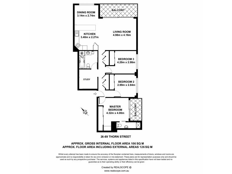 26/89 Thorn Street, Kangaroo Point QLD 4169 Floorplan
