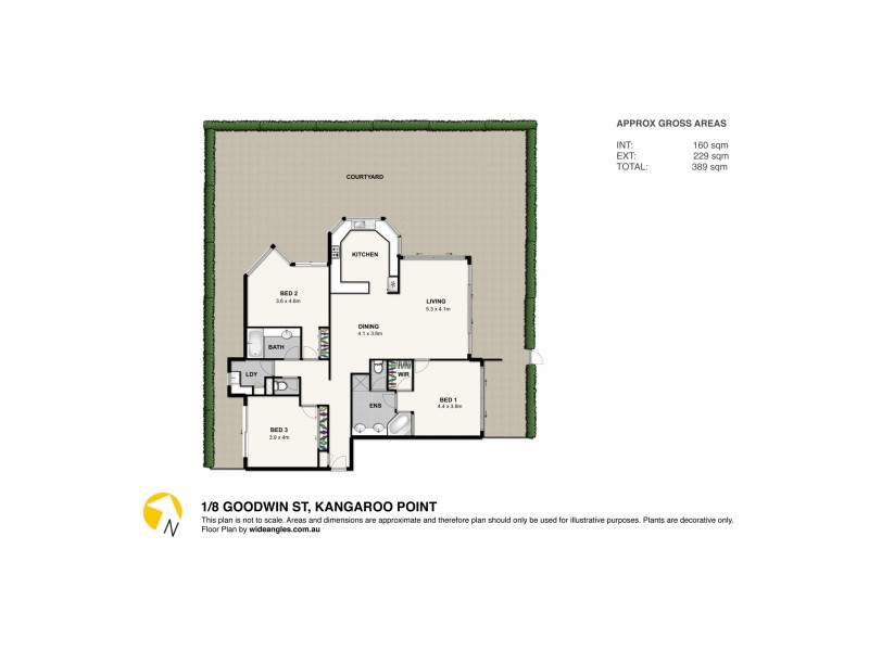 1/8 Goodwin Street, Kangaroo Point QLD 4169 Floorplan