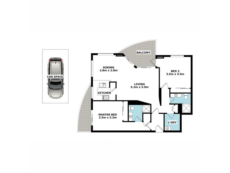 5086/55 BAILDON Street, Kangaroo Point QLD 4169 Floorplan