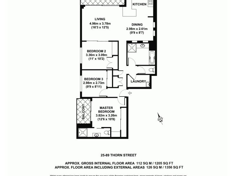 25/89 Thorn Street, Kangaroo Point QLD 4169 Floorplan