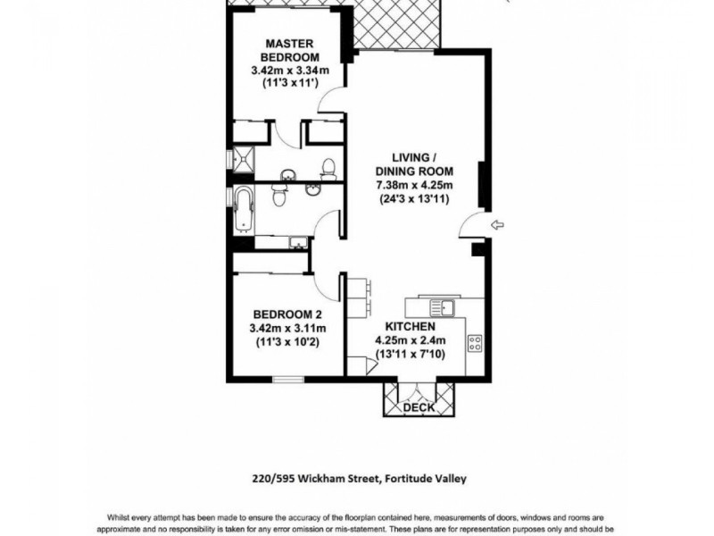 220/595 Wickham Street, Fortitude Valley QLD 4006 Floorplan