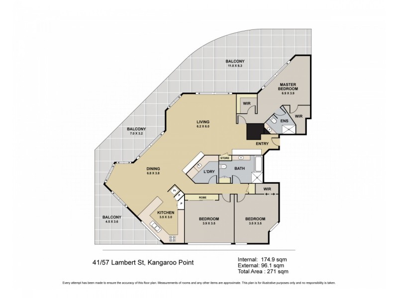 41/57 Lambert Street, Kangaroo Point QLD 4169 Floorplan