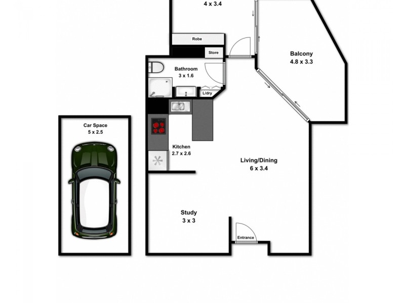 79/15 Goodwin Street, Kangaroo Point QLD 4169 Floorplan