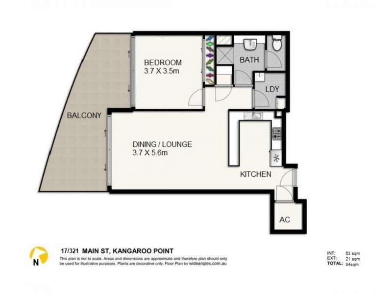 17/321 Main Street, Kangaroo Point QLD 4169 Floorplan