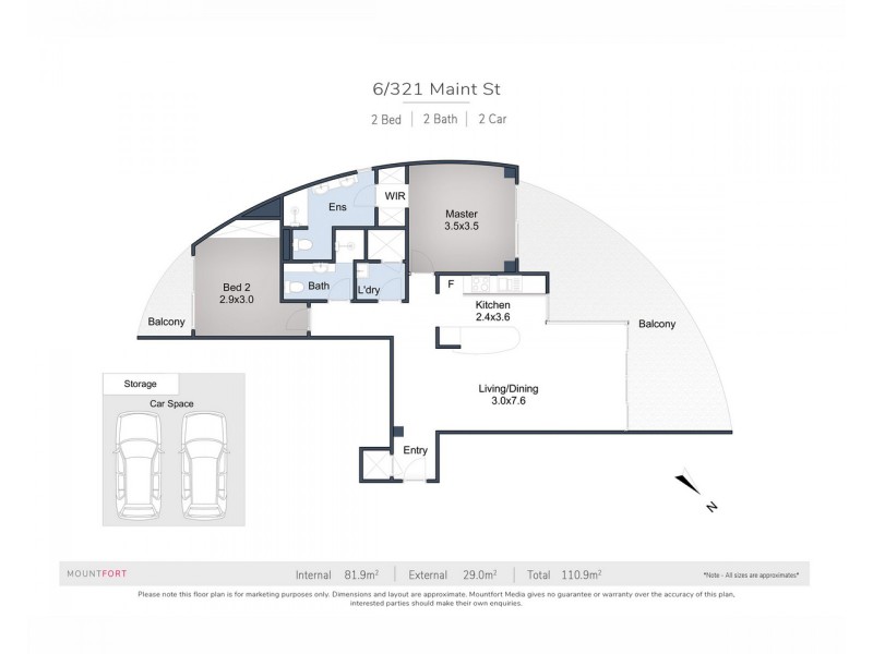 6/321 Main Street, Kangaroo Point QLD 4169 Floorplan