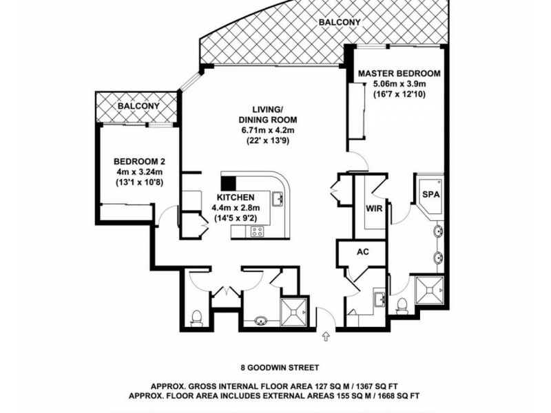 8 Goodwin Street, Kangaroo Point QLD 4169 Floorplan