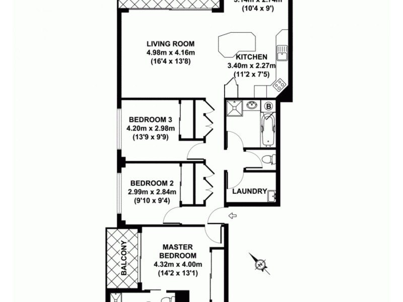 2/89 Thorn Street, Kangaroo Point QLD 4169 Floorplan
