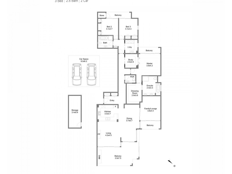 39 Castlebar Street, Kangaroo Point QLD 4169 Floorplan