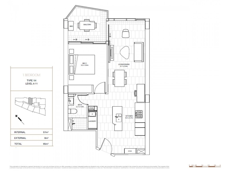 211/25 Shafston Avenue, Kangaroo Point QLD 4169 Floorplan