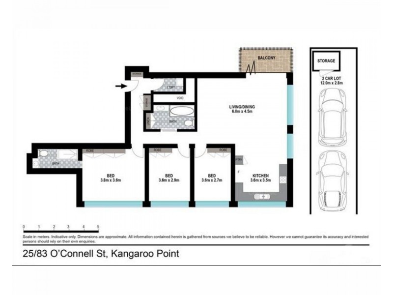 25/83 O’Connell, Kangaroo Point QLD 4169 Floorplan