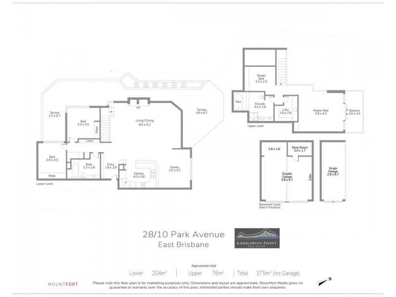 28/10 Park Avenue, Kangaroo Point QLD 4169 Floorplan